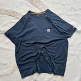 Vintage 2000s Carhartt Navy Pocket Tee (XXL)