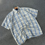 Vintage Croc Yellow Checkered Button Shirt (L/XL)