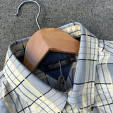 Vintage Croc Yellow Checkered Button Shirt (L/XL)