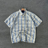 Vintage Croc Yellow Checkered Button Shirt (L/XL)