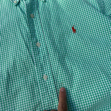 Vintage Ralph Lauren Green Button Shirt (L)