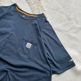 Vintage 2000s Carhartt Navy Pocket Tee (XXL)