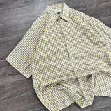 VINTAGE AERTEX BUTTON SHIRT (L)
