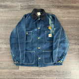 VINTAGE 1994 CARHARTT BLANKET LINED DENIM JACKET (XL)
