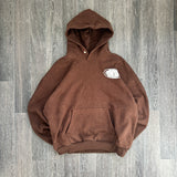 NEWMAN BROWN CROP HOODIE (L)