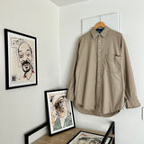 Cutter & Buck Cream Long Sleeve Button Shirt (L)