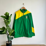 Y2K Brazil Football Zip Up Sweatshirt (L)