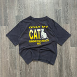 Vintage Cat Graphic Tee (M)
