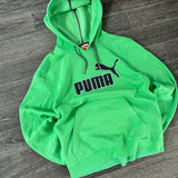 Y2K PUMA GREEN HOODIE (S)