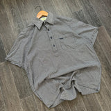 Vintage Aertex Quarter Button Shirt (S/M)