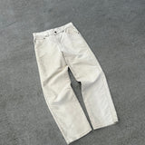 Vintage Country Look White Suede Pants (30")