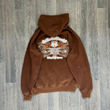 Y2K BROWN GRAPHIC HOODIE (L)