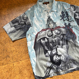 Y2K GRAPHIC BUTTON SHIRT (XL)