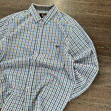 LINE7 CHECKERED BUTTON SHIRT (XXL)
