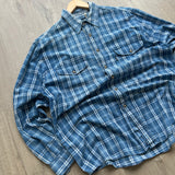 Vintage Bossini Checkered Long Sleeve Button Shirt (XL)