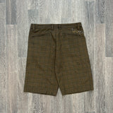 Y2K QUIKSILVER PLAID SHORTS (34")