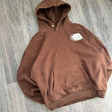 NEWMAN BROWN CROP HOODIE (L)