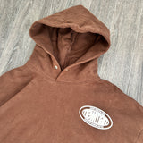 NEWMAN BROWN CROP HOODIE (L)