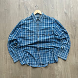 Vintage Bossini Checkered Long Sleeve Button Shirt (XL)