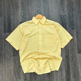 Vintage Yellow Checkered Button Shirt (M/L)