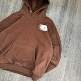 NEWMAN BROWN CROP HOODIE (L)