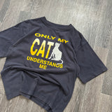 Vintage Cat Graphic Tee (M)