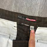 Y2K QUIKSILVER PLAID SHORTS (34")