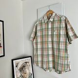 Timberland Boxy Checkered Button Shirt (L)