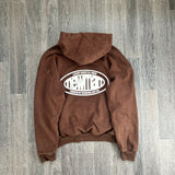 NEWMAN BROWN CROP HOODIE (L)