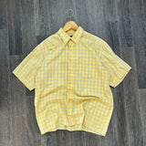 Vintage Free Bird Yellow Checkered Button Shirt (L)