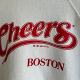 Vintage 1987 Boston White Hoodie (M)