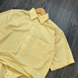Vintage Yellow Checkered Button Shirt (M/L)