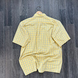 Vintage Free Bird Yellow Checkered Button Shirt (L)