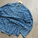 Vintage Bossini Checkered Long Sleeve Button Shirt (XL)