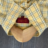 Vintage Free Bird Yellow Checkered Button Shirt (L)