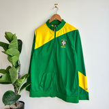 Y2K Brazil Football Zip Up Sweatshirt (L)