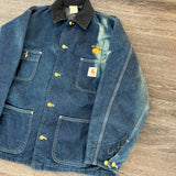 VINTAGE 1994 CARHARTT BLANKET LINED DENIM JACKET (XL)