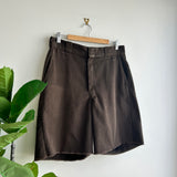 Dickies Brown Custom Cut Shorts (34)