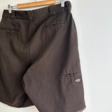 Dickies Brown Custom Cut Shorts (34)