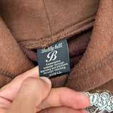 Y2K BROWN GRAPHIC HOODIE (L)