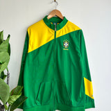 Y2K Brazil Football Zip Up Sweatshirt (L)